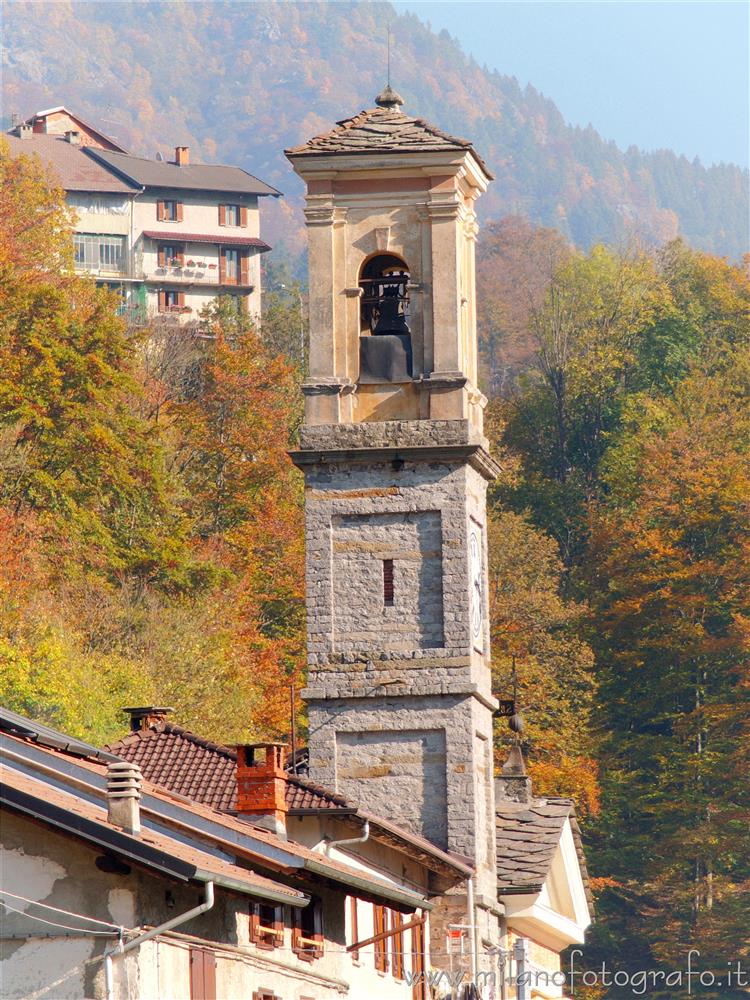 Valmosca fraction of Campiglia Cervo (Biella, Italy) - Bell tower of the Church of San Biagio